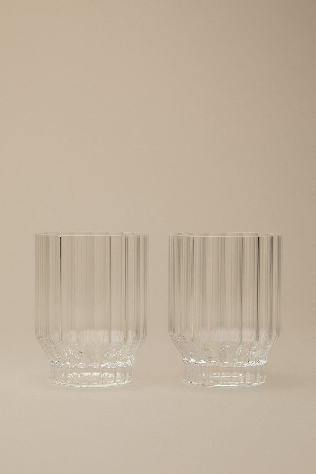 FLUTED TUMBLER GLASSES, SET OF 2